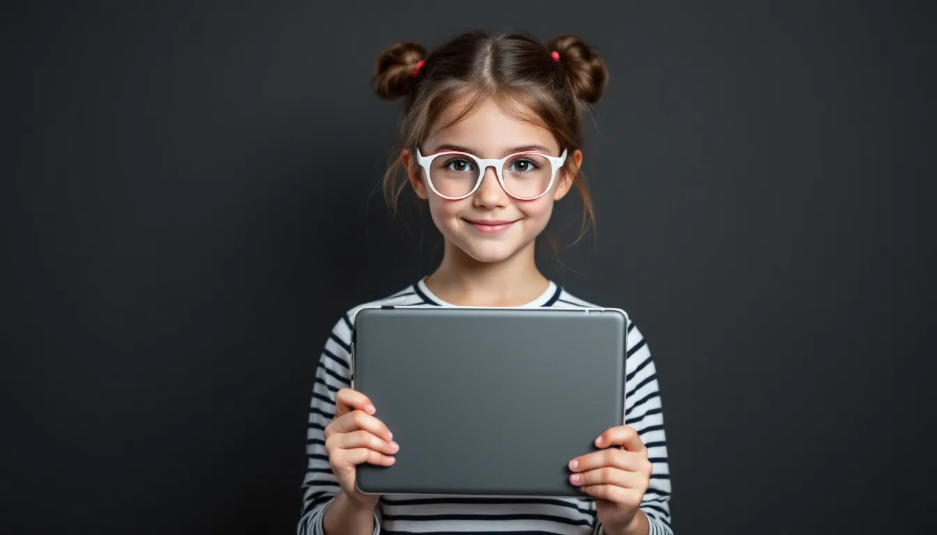 Mädchen mit Tablet