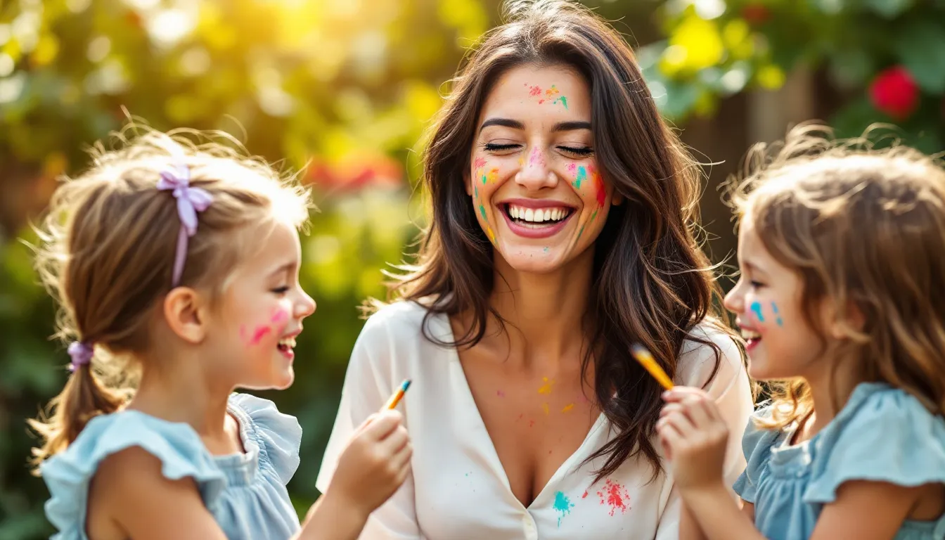 Typ B-Mutter mit Kindern