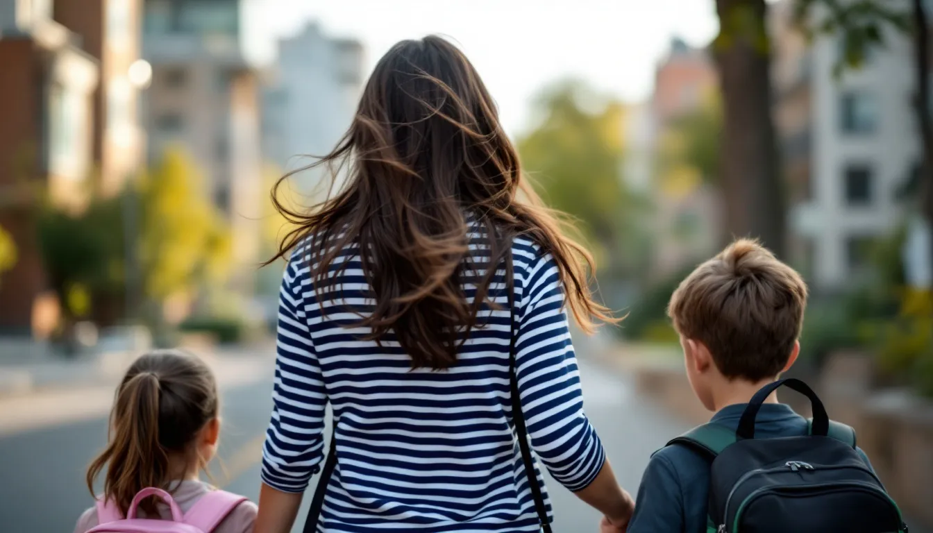 Mutter hält Hände von Kind