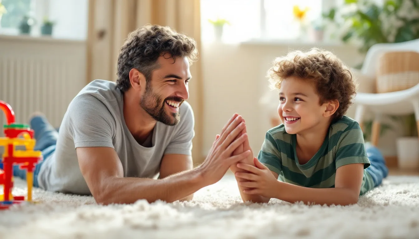 Eine Mutter umarmt ihre Tochter als positive Verstärkung.