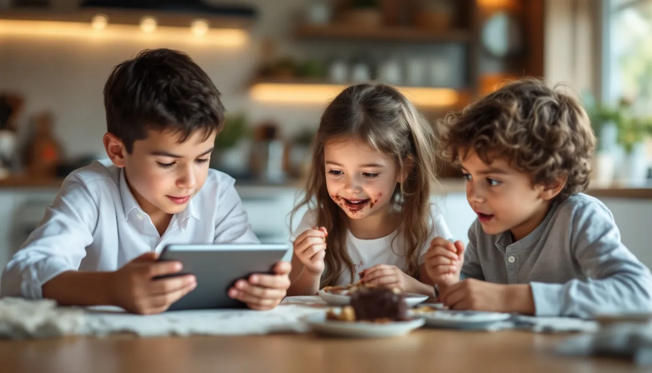 iPad Kids am Tisch