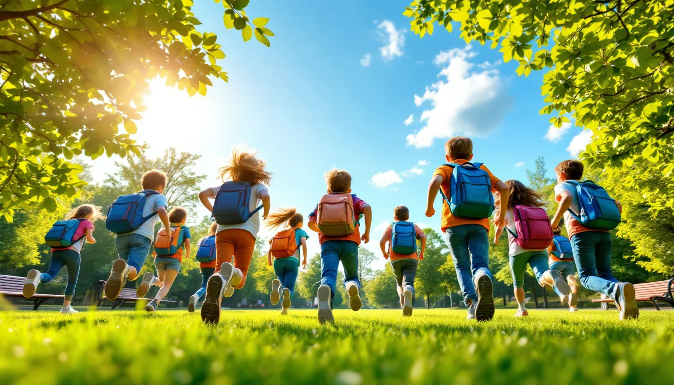 Kinder auf Klassenfahrt
