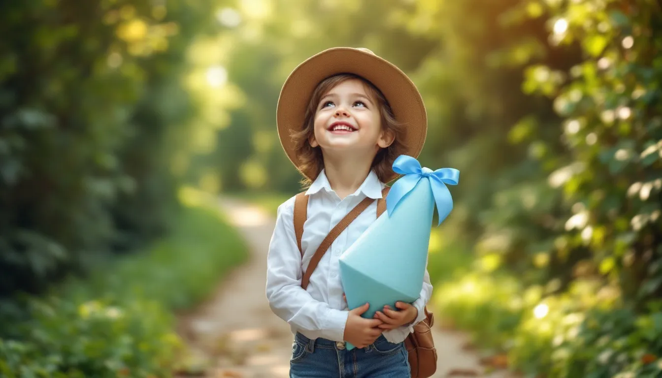 Ein Kind mit einer Schultüte