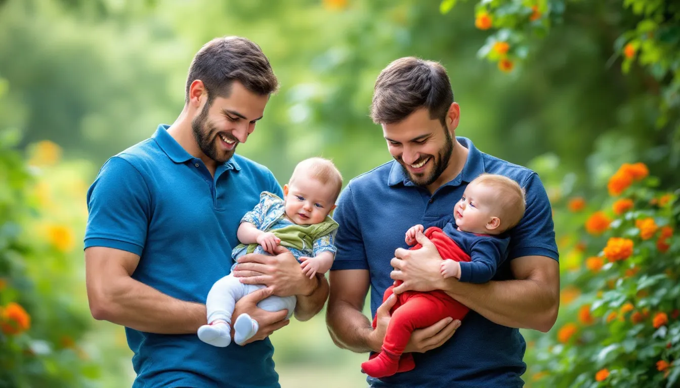 Drei Brüder und ihre Babys