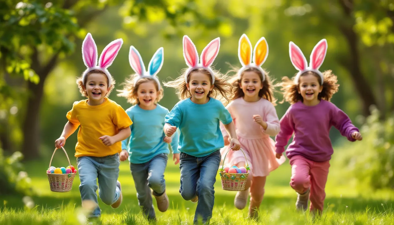 Ostereiersuche für Kinder