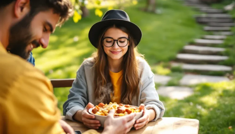 Familientreffen im Grünen: Teenies und Kinder genießen Mahlzeit