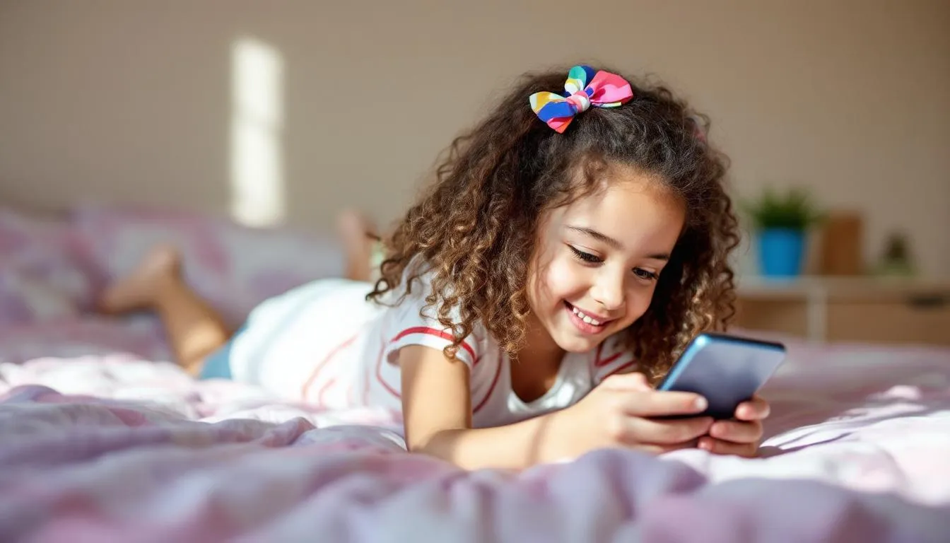 Mädchen mit Smartphone